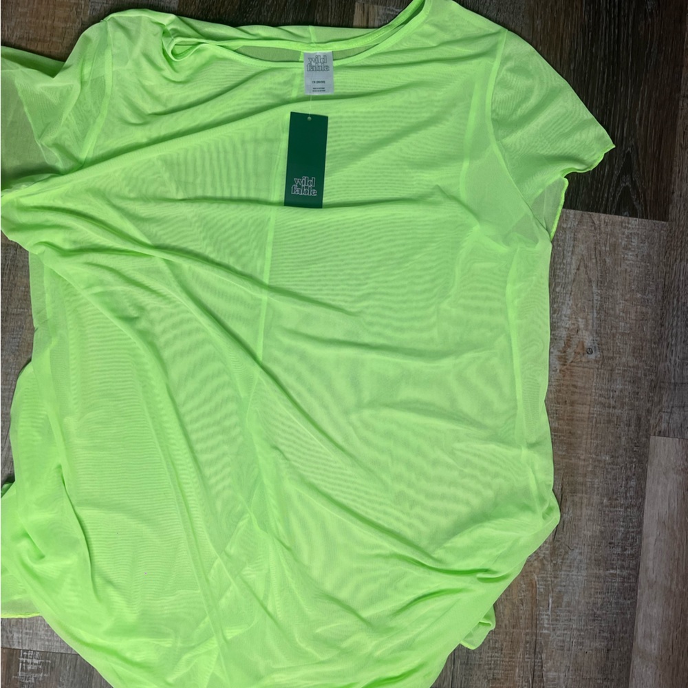 Lime green cover-up